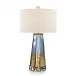 Glass Table Lamp 35.25"H Sapphire Blue And Cognac