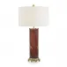 Table Lamp 34"H Burnt Sienna Marbled Glass