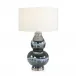 Ceramic Table Lamp 29.25" H Navy Blue Rain