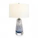 Table Lamp 22.5"H Sapphire Blue Art Glass