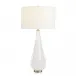 Table Lamp 35"H Artic White Art Glass