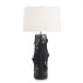 Lamp 35"H Black Ceramic Sculpted Table