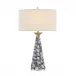 Stone Obelisk Table Lamp, White