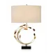 Swirling Agates in Brown and Brass Table Lamp
