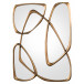 Zeta Rectangular Mirror in Mayan Bronze