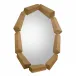 Trompe L'Oeil Oval Mirror Gold 60.25"H X 42.25"W X 2"D