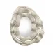 Brutalist Triple Frame Nickel Oval Mirror 29"H X 35"W X 2.25"D