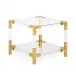 Jacques Two-Tier Accent Table Brass