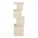 Cubist Pedestal Ivory/Mahogany