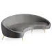 Ether Curved Sofa Bergamo Graphite