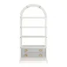 Siam Arched Etagere Ivory Mahogany/Iced Raffia