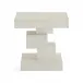 Cubist Side Table - Ivory Raffia
