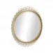 Water Vorticity Oval Rattan Mirror