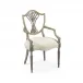 Buckingham Sheraton Grey & Gilded Dining Armchair
