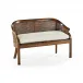 Casual Accents Walnut Salon Settee Cane Back Seat