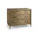 Timeless Kalpa Louis XVI Drawer Chest in Stripped Brown Chestnut 42"