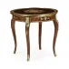 Country Farmhouse Mahogany & Pearl Accent Table