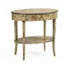 Hamilton Oval Golden Amber Burr Bedside Table