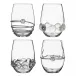 Heritage Stemless Wine Glass Assorted Set of 4