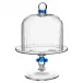 Nell Chambray Ruffle Petite Cake Dome & Stand Set