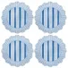 Cabana Stripe Melamine Dinner Plate Set of 4 - Ocean