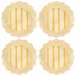 Cabana Stripe Melamine Dinner Plate Set of 4 - Sunshine