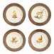 Forest Walk Side/Cocktail Plate Assorted Set of 4