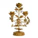 Forest Walk Gold/Silver Holly Centerpiece Candelabra 13"