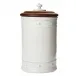 Berry & Thread Whitewash 10" Canister with Wooden Lid