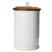 Berry & Thread Whitewash 11.5" Canister with Wooden Lid