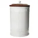 Berry & Thread Whitewash 13" Canister with Wooden Lid