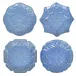 Jardins du Monde Chambray Dessert/Salad Plate Assorted Set of 4