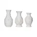 Jardins Du Monde Mini Vase Trio Set of 3 Pc - Whitewash