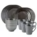 Pewter Stoneware 16-pc Set (KP01/91,KP02X/91,KP07/91,KP06X/91) 12"L, 18"W, 18"H