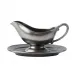 Pewter Stoneware Sauce Boat & Stand