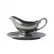 Pewter Stoneware Sauce Boat & Stand