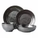 Pewter Stoneware 4 Pc Place Setting