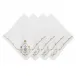 Heidi Embroidered Gold/Silver Napkin Set of 4