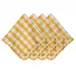 Gingham Ruffle Sunshine Napkin Set of 4