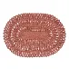 Straw Loop Oval Placemat - Coral