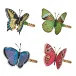 Meadow Walk Butterfly Multi Napkin Ring Assorted Set of 4