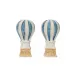 L'Amour Toujours Hot Air Balloon Chambray Salt and Pepper Shakers Set of 2