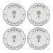 L'Amour Toujours Dessert/Salad Plate Assorted Set of 4