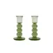 Provence 5" Candlestick Set of 2 - Basil