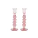 Provence 7" Candlestick Set of 2 - Blush