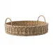 Provence Rattan 16" Circle Tray - Whitewash