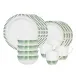 Sitio Stripe 16 pc Place Setting Basil