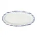Sitio Stripe 15" Hostess Tray - Delft Blue