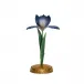Meadow Walk Iris Chambray Candlestick 9"