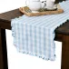 Gingham Ruffle Ocean Table Runner 18" x 90"